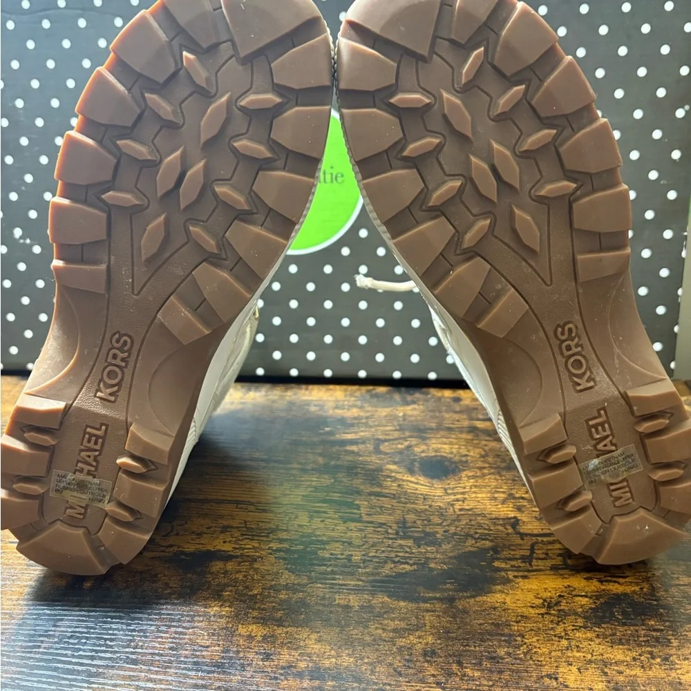 Michael Kors Women's Cream Hiking Boots - Picture 7 of 11